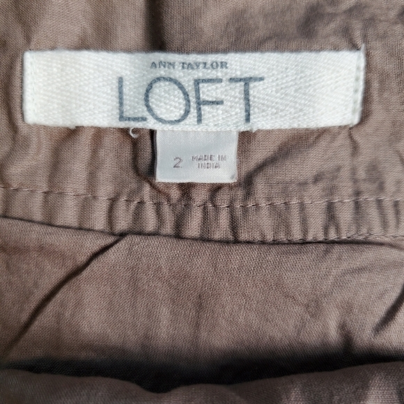 Ann Taylor Loft a-line pleated 100% cotton skirt size 2‎ - Picture 5 of 8